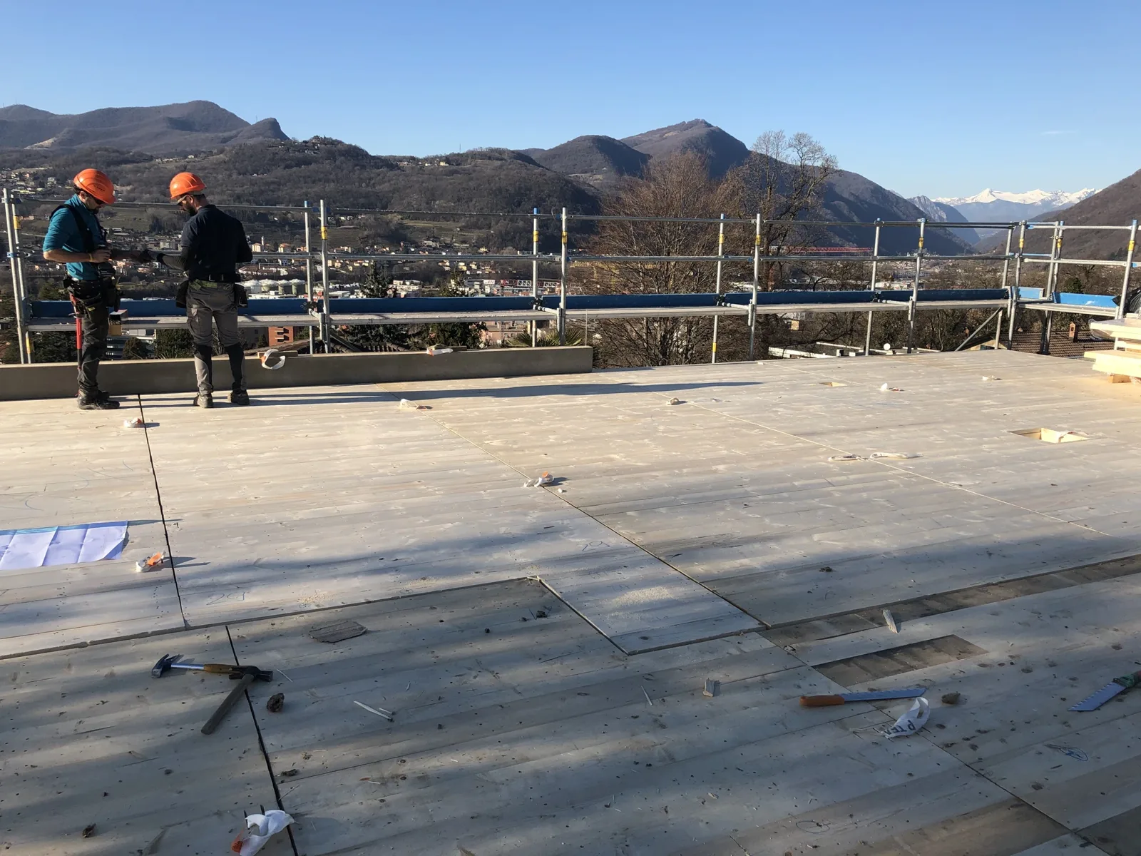 Tracciatura sul solaio finito