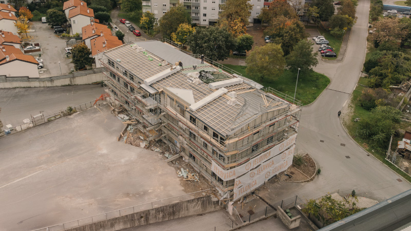 Posa palazzina in costruzione